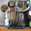 Heavy Duty Garden Tool Organizer Garage Storage Holder Storage Large Long Farming Tools Lawn Tool Metal Rack Shovel and Rake 2