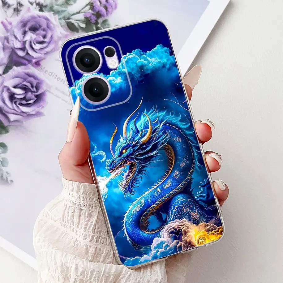 Lovely Cat Lion Dragon Soft Slim Silicone Phone Case - Shockproof Bumper