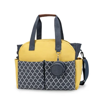 Borsa per pannolini Borsa per fasciatoio per bambini con tracolla portatile impermeabile e di grande capacità per la mamma 1