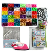 Perler Beads Kit 5mm/2.6mm Hama beads Whole Set with Pegboard and Iron 3D Puzzle DIY Toy Kids Creative Handmade Craft Toy Gift 1