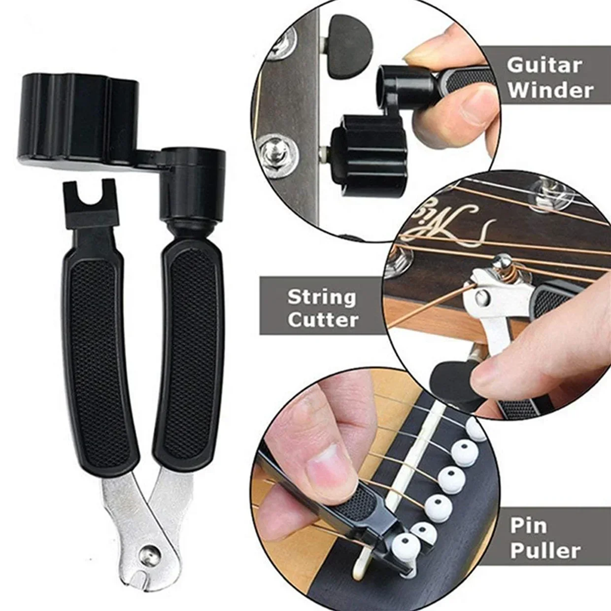Guitar Cleaning All IN ONE Kit Fretboard Lemon Oil Polish String Cleaner String Winder Cleaning Maintenance