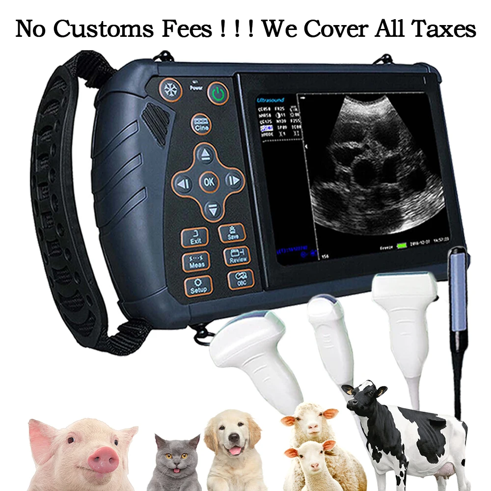 Portable Veterinary Ultrasound Scanner Vet B-Ultra Pregnancy Machine Handheld (B, BB, 4B, B + M, M) for Pig Sheep Cattle Horse Dog