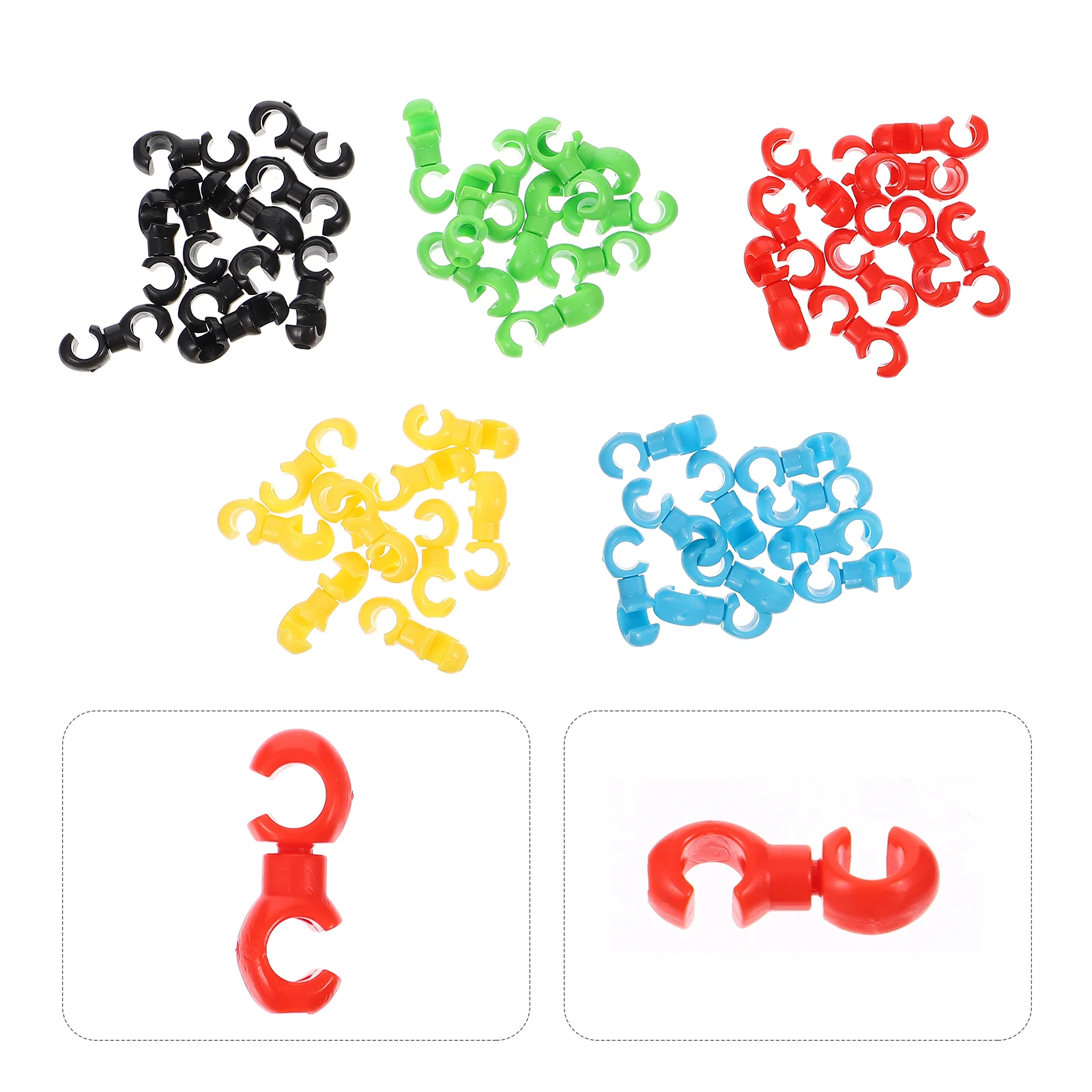 

50pcs Mountain Bike Frame C-clips Bike Line Pipe Fixing Clamp (Mixed Color)