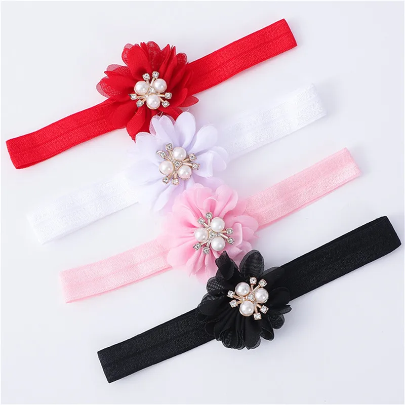 0-18months Baby Girls Shoes And Headband Soft Sole Non-Slip Pearl Flower Princess Wedding Dress Crib Shoes For Newborn Girls casual shoes baby girl high heels baby girl booties