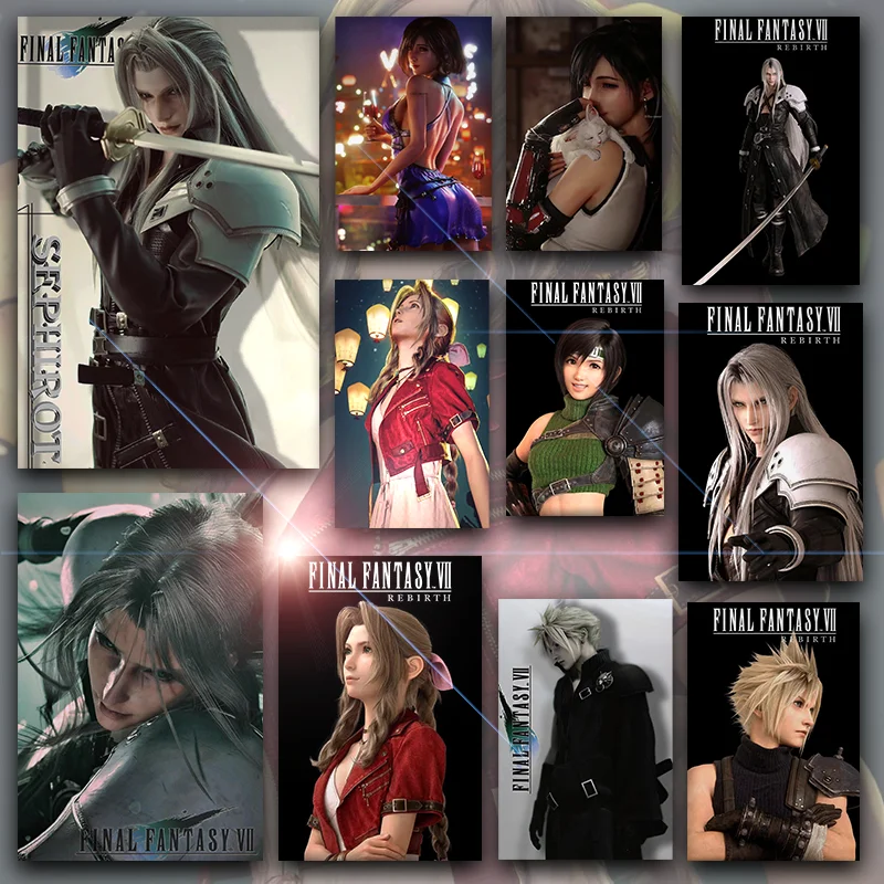 F-Final Fantasy Poster T-Tafa Cloud Sephiroth Spiel Anime Poster Leinwand Wandmalerei Home Wohnzimmer Spielzimmer Garage Wand A