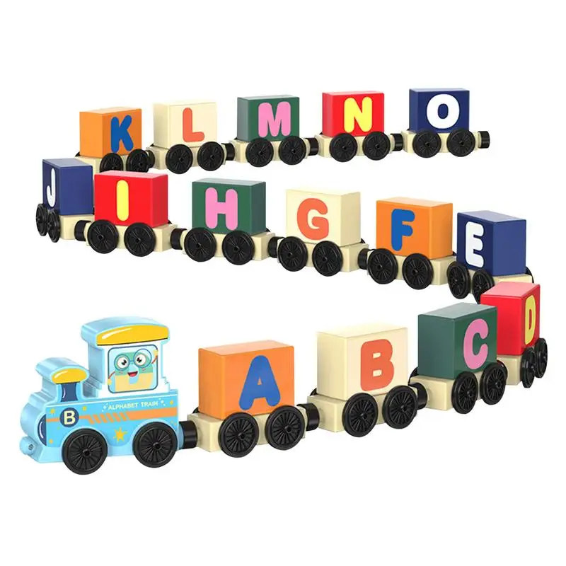 

Letters Train Toy 16PCS Number Wooden Train Toy Educational Children Toys For Kindergarten Cute Learning Toy For Fine Motor