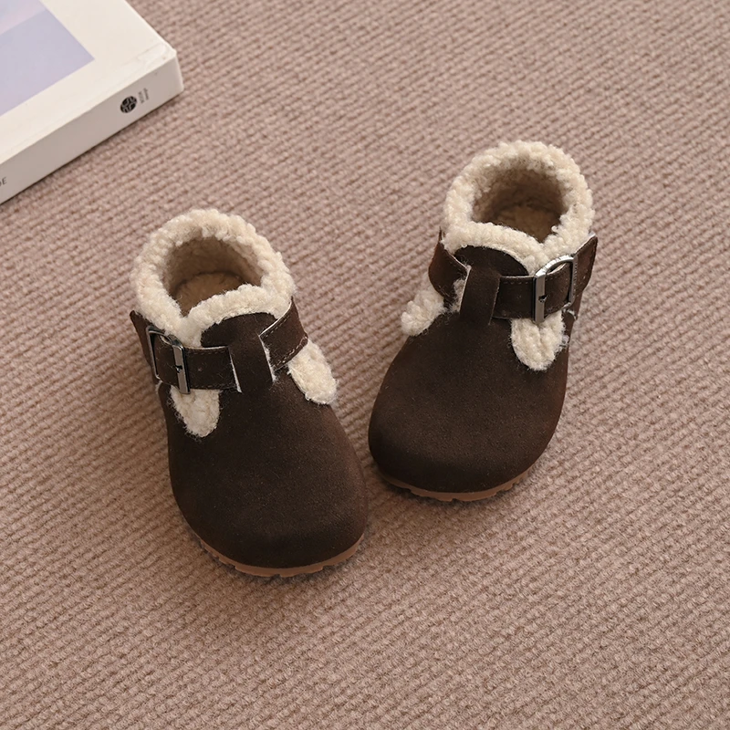 الأطفال أحذية الخريف الشتاء الاطفال الدافئة الفراء...