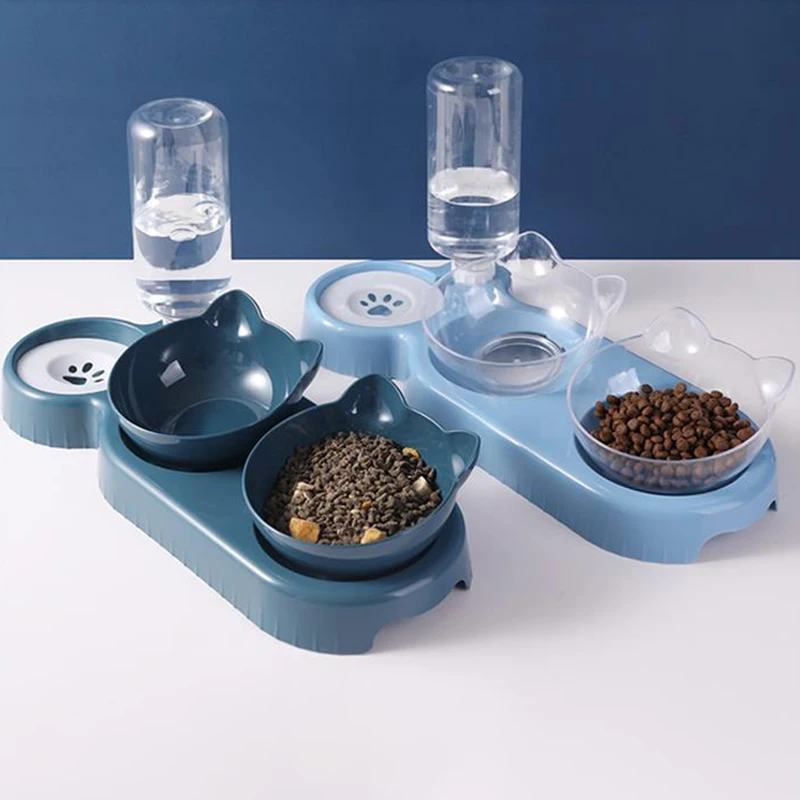 3 in 1 Cat Feeder Automatic Water Dispenser Double Bowl Pet Bowl for Small Dogs Cats Pet Food Container Cat Accessories 3 in 1 Cat Feeder Automatic Water Dispenser Double Bowl Pet Bowl for Small Dogs Cats Pet Food Container Cat Accessories