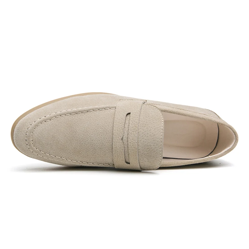 Classic Soft Suede Shoes Penny Men Loafers Slip On Leather Casual Men Shoes Comfort Driving Shoes Men Flats Walking Footwear 6