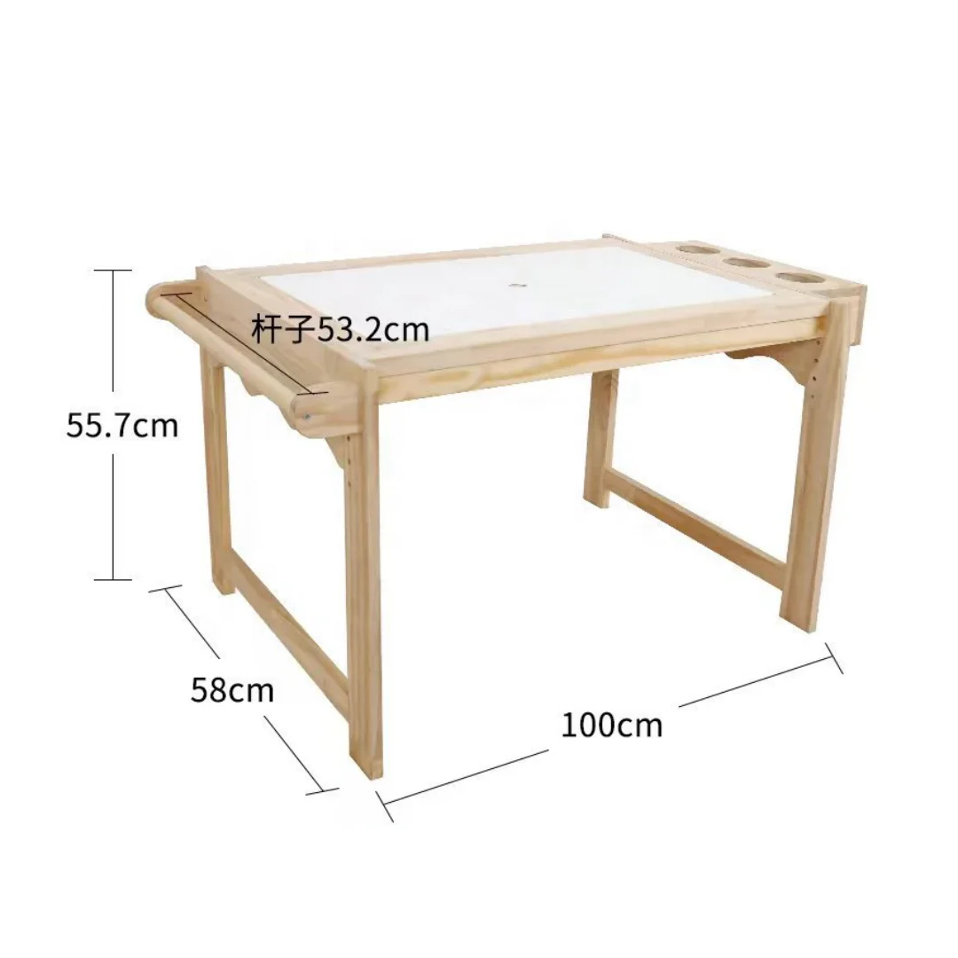 Montessori Toddler Wooden Play Table-Sensory Table with Bins-Educational Activity Table for Kids Craft