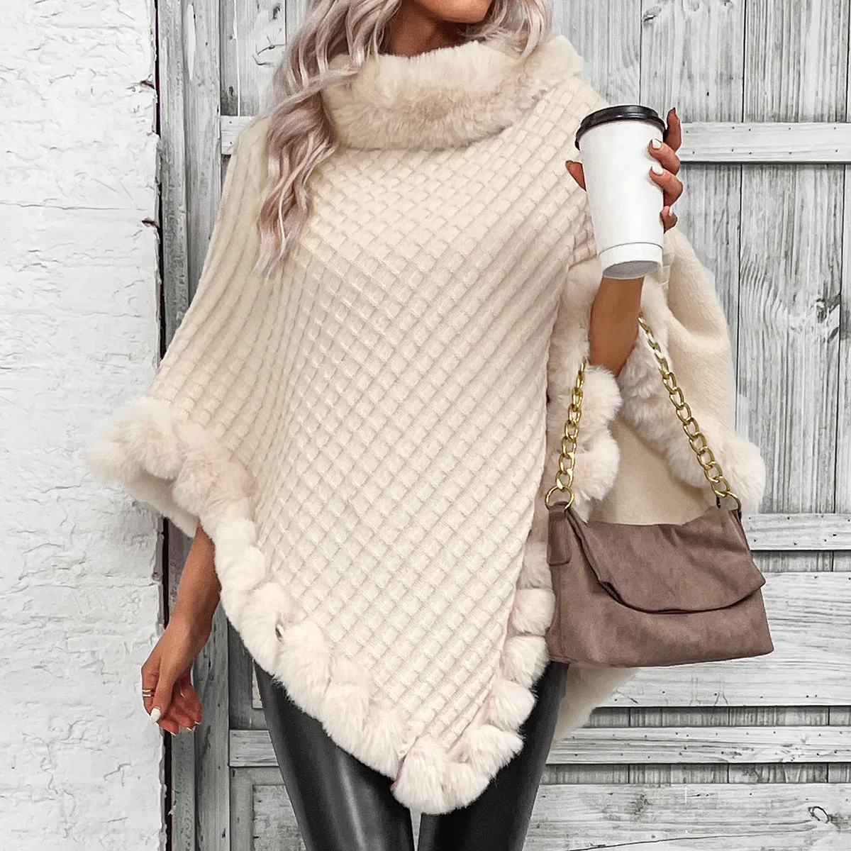 

V-neck pullover twist sweater jacket