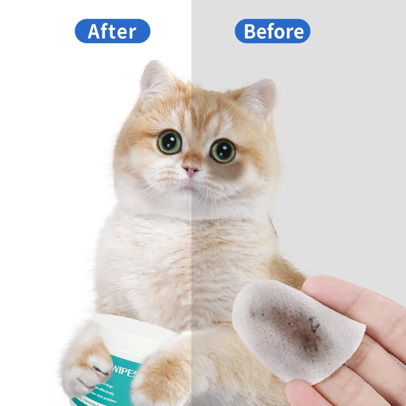 Pet Eye Wipes Cats And Dogs Tearmark Wet Wipes Cats And Dogs Universal No Irritation Cleaning Products 100 Canned pet cleaning wipes