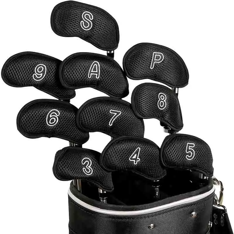 2024 New Golf Iron Cover 10PCS Golf Iron Head Cover Net Golf Iron Cover Golf Club Head Cover With Digital Christmas Gifts 2