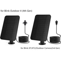Kit de panneau solaire de batterie aste avec câble de charge de 4m et prise en caoutchouc, 4W, 5V, 2000mAh, Blink Outdoor 3/4 XT, XT2 6