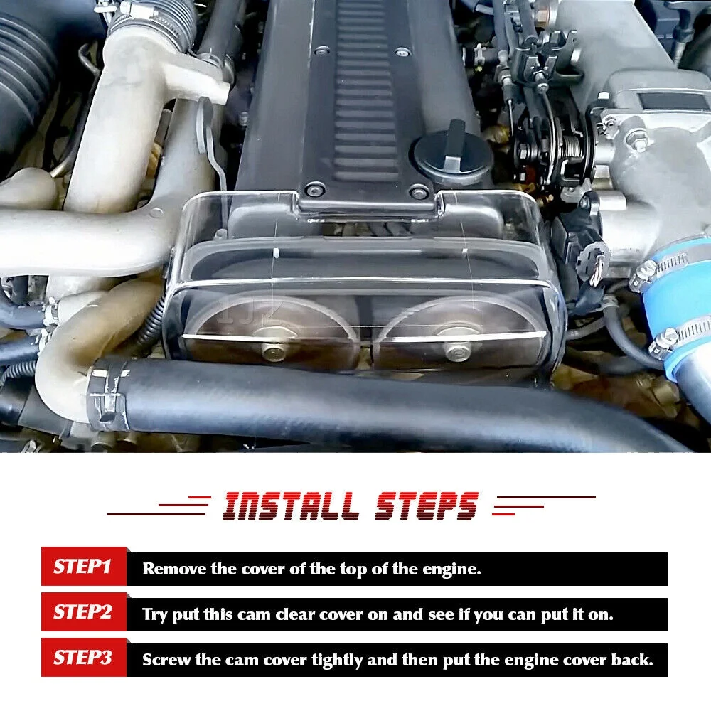 

Transparent Engine Timing Pulley Cover,Timing Gear Cover for 1Jz Soarer Cresta II 86-96 2.5L