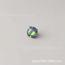 High - Quality Titanium Alloy Ear Studs with Diamond Detailing - A titanium alloy internal spiral 0.9 teeth (single (001parsh paradise light color 5.4mm)