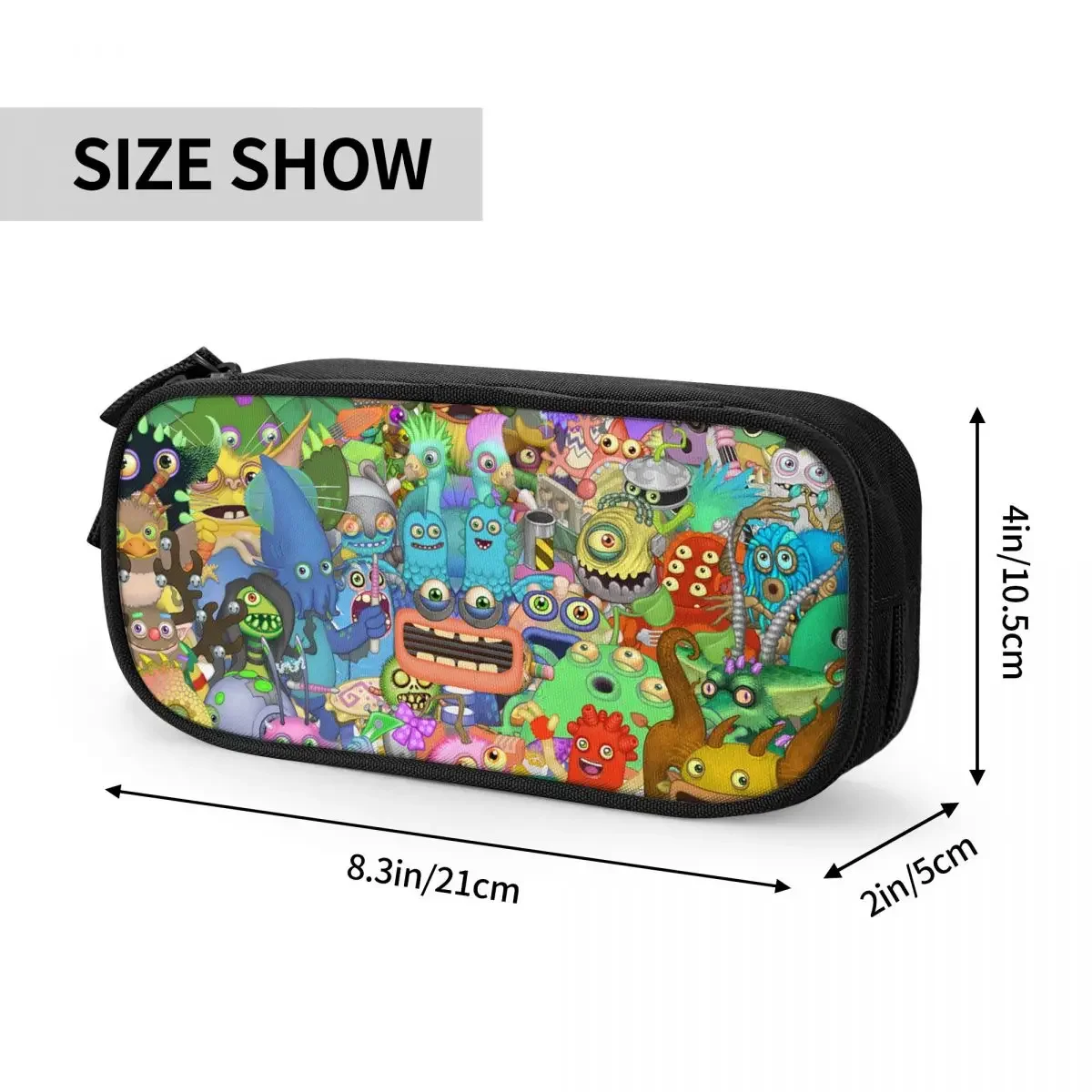 My Singing Monsters Music Game Pencil Case Cute Pen Box Bag Girl Boy Large Storage School Supplies Zipper Pencilcases 6
