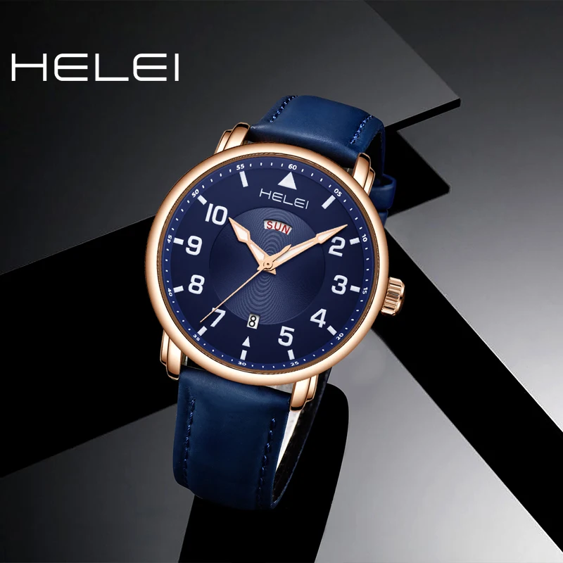 HELEI hot models 2024 jazz series popular light luxury multi-function quartz movement men's quartz watches men's watches