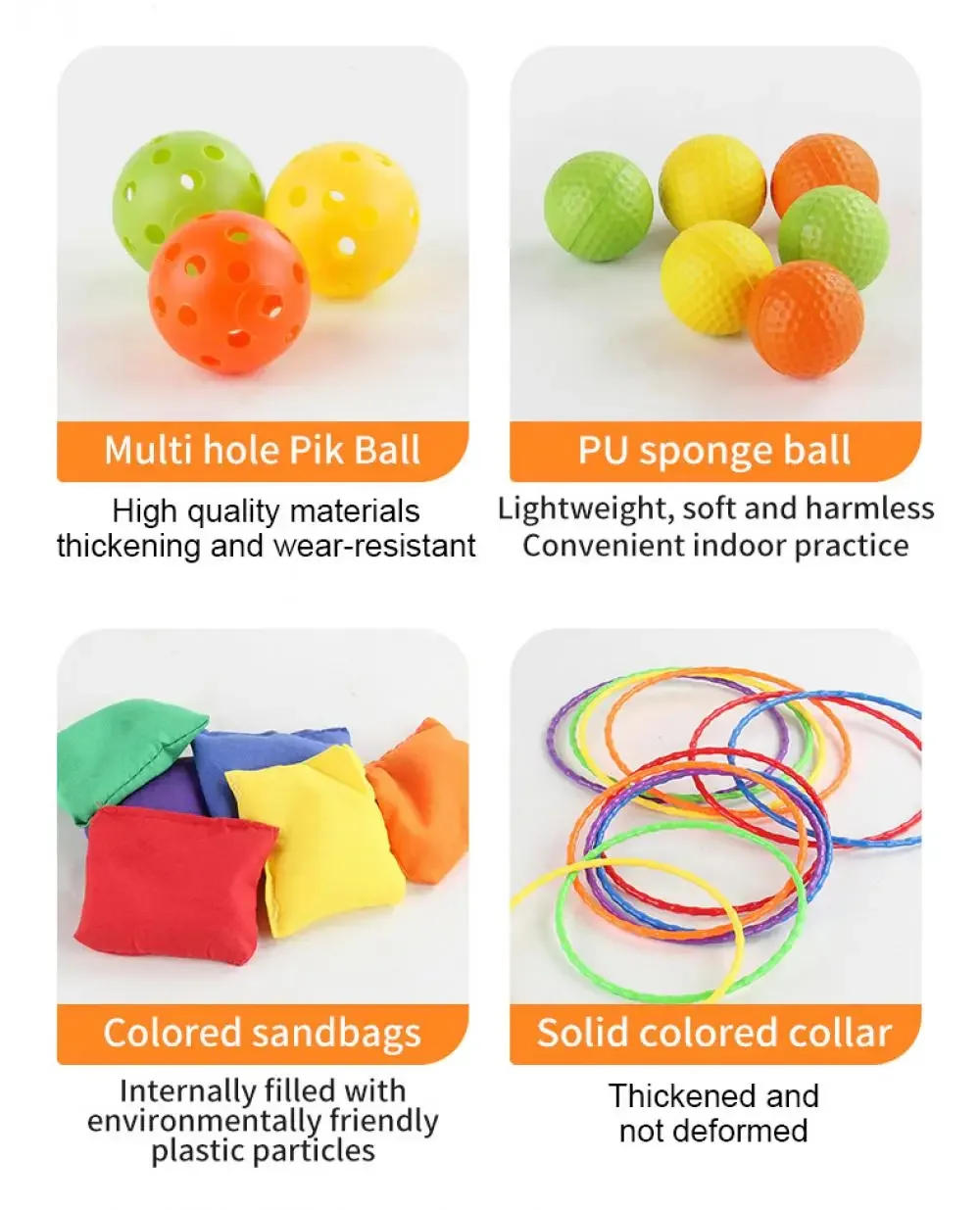 Cloth Plastic 3 in 1 Golf Bean Bag Toss Game for Kids Outdoor Sport
