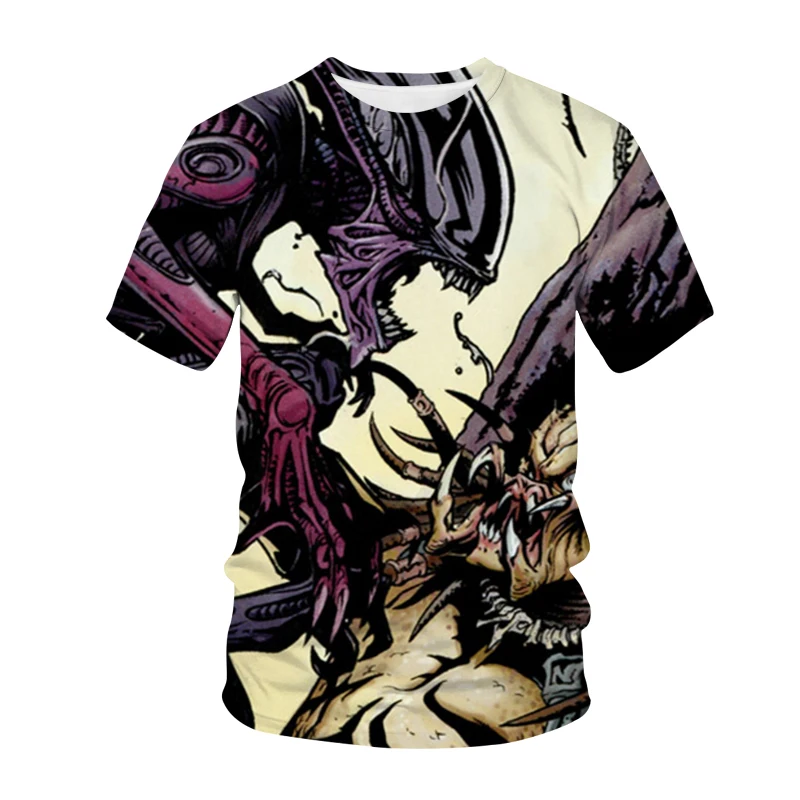 New Alien T-Shirts Game Movie 3D Print Summer T Shirt Fashion Funny Kids Casual Boys Girls Unisex Crew Neck Hip Hop Tshirt Tops 4