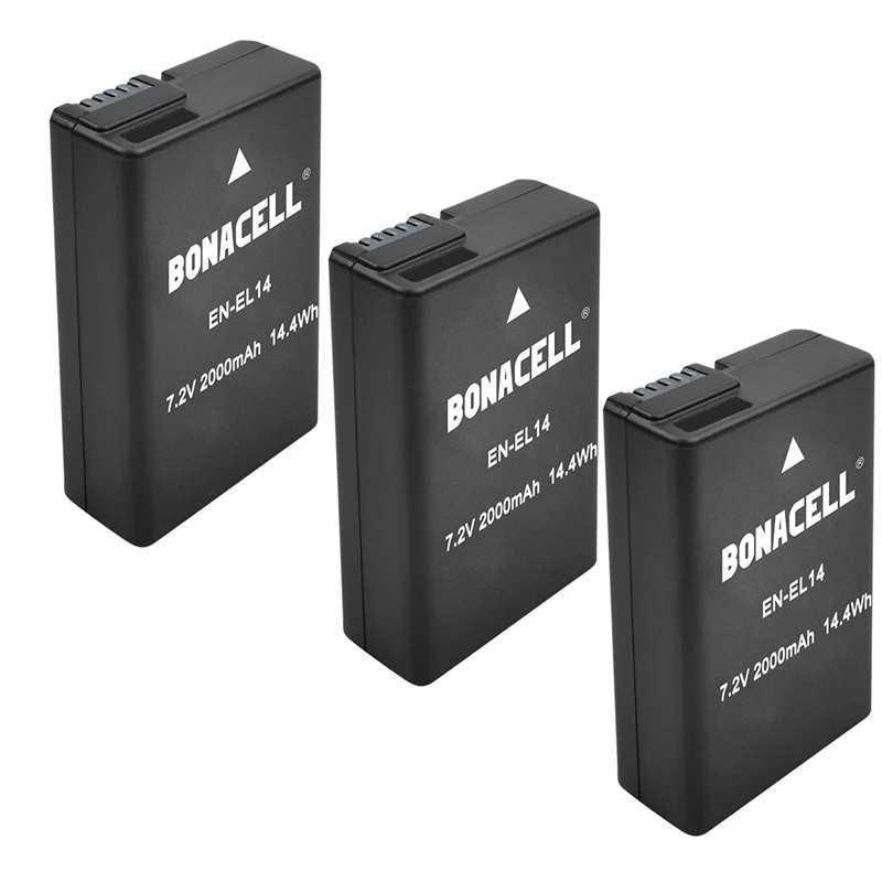 Bonacell EN-EL14 バッテリー 2個セット