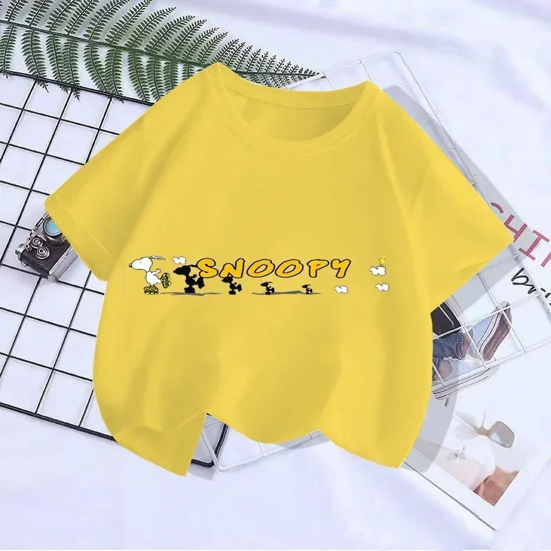 thumbnail image 1 of Camiseta de algodón de dibujos animados de Snoopy para niños y niñas, camiseta de moda para niños y niñas, camiseta de verano para niños, camiseta de moda para niños, camiseta superior 2024, 1 of 5