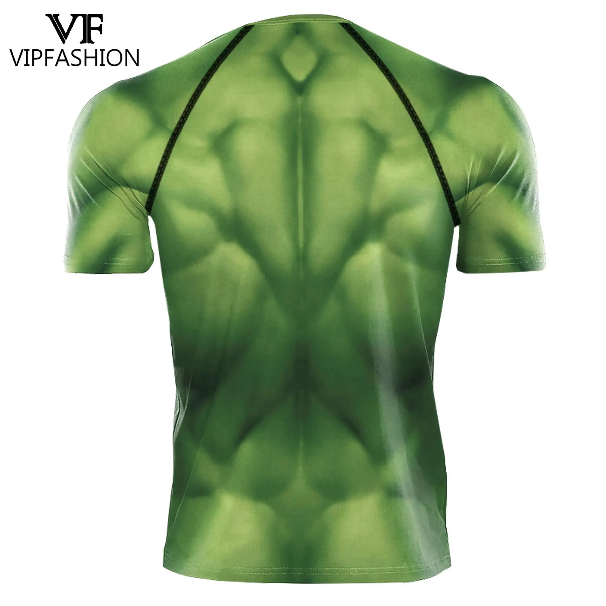 VIP MODE Grün Muskel T-shirt Mann Superhero Kompression Shirt Top