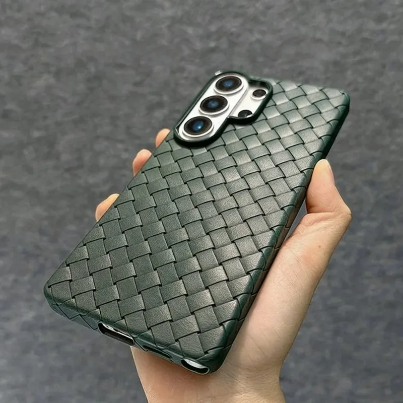 Ultra Leather Woven Heat Dissipating Slim Phone Case - Twill Soft Anti-Fall Back Cover