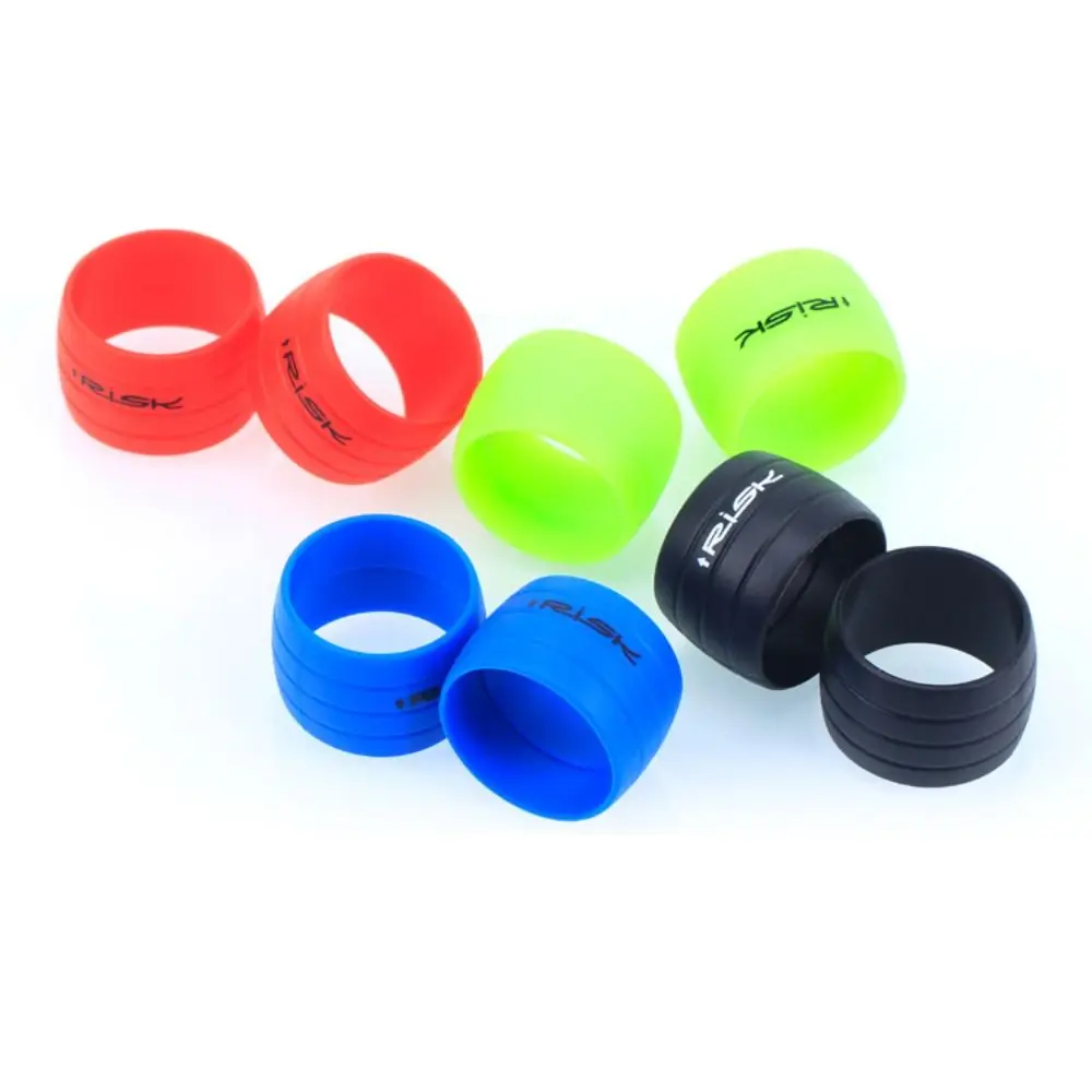 Bike Handlebar Tape Non-Sleeve Plug Fixed Ring Waterproof Anti-jump Anti-skip Silicone Road Fixing Belt