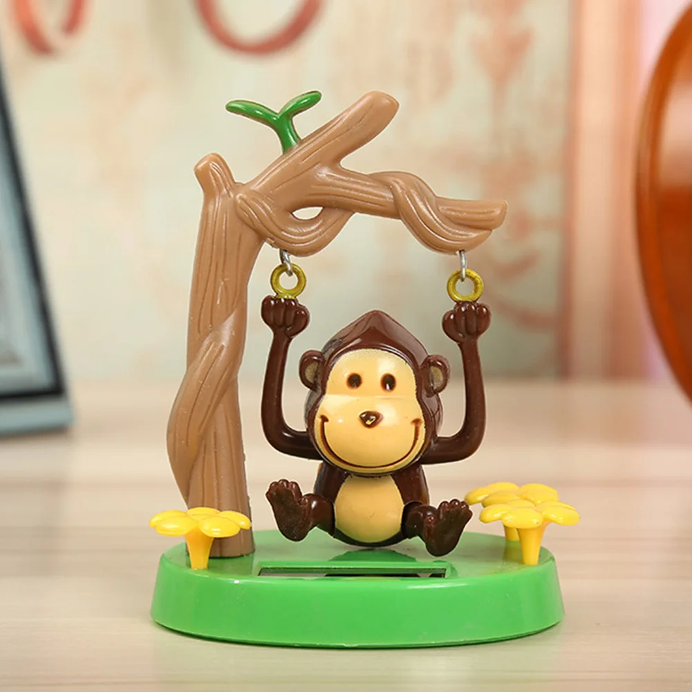 Solar Dancing Monkey Toy Solar Powered Swing Monkey Cute Car Dashboard Bobblehead for Car Interior Decoration