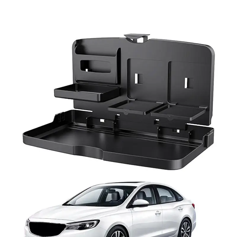 

Car Seat Folding Tray Foldable Drink Food Backseat Multi Functional Automobile Organizing Tray For Meals Snacks Cell Phone Keys