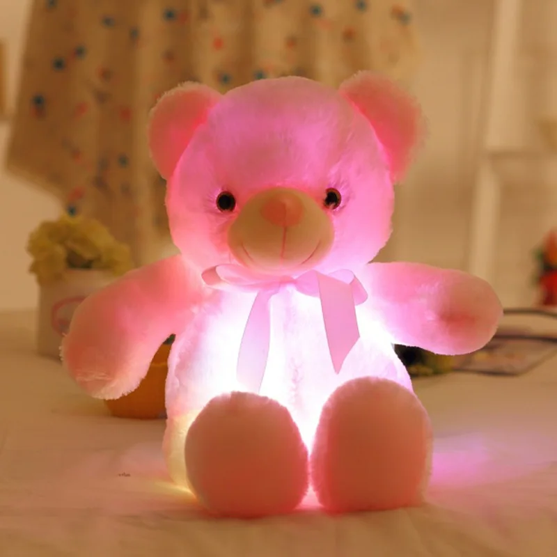 thumbnail image 1 of 32-75CM Luminous Creative Light Up LED Teddy Bear Stuffed Animal Plush Toy Colorful Glowing Teddy Bear Christmas Gift for Kid, 1 of 5