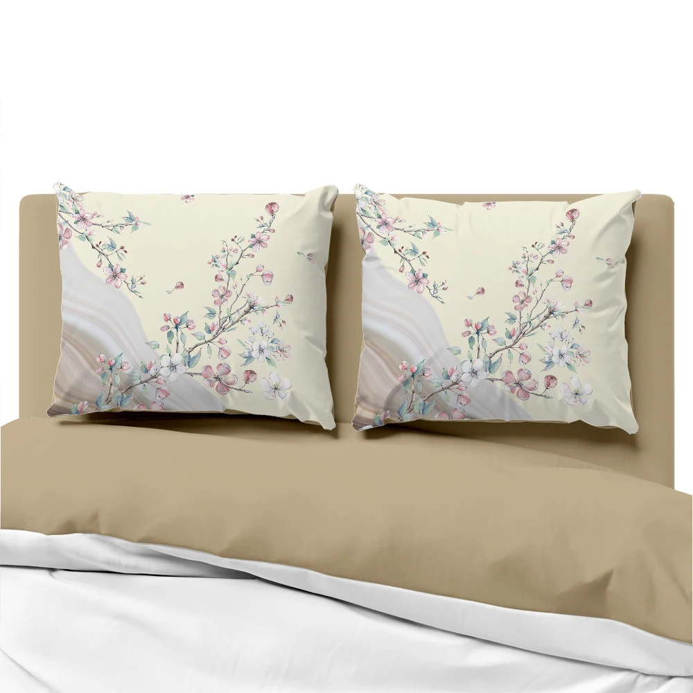 

Luxury Pillow cover for sofa Decorative pillow case Bedding Pillowcase Pillowcovers 50x70 50x75 50x80 marble flower Khaki