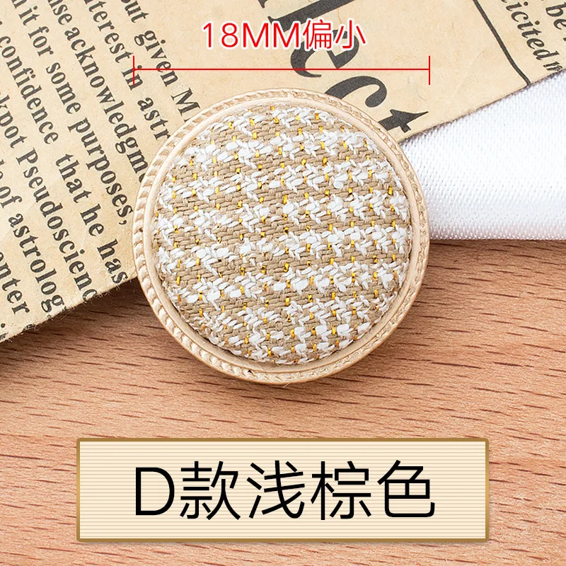 Neue Ankunft 17MM-25MM Gold Runde Tuch Metall Knöpfe Für Handarbeit Kleidung Frauen Mantel Anzug Strickjacke 6PCS Nähen Taste KD2029 – Detail 23