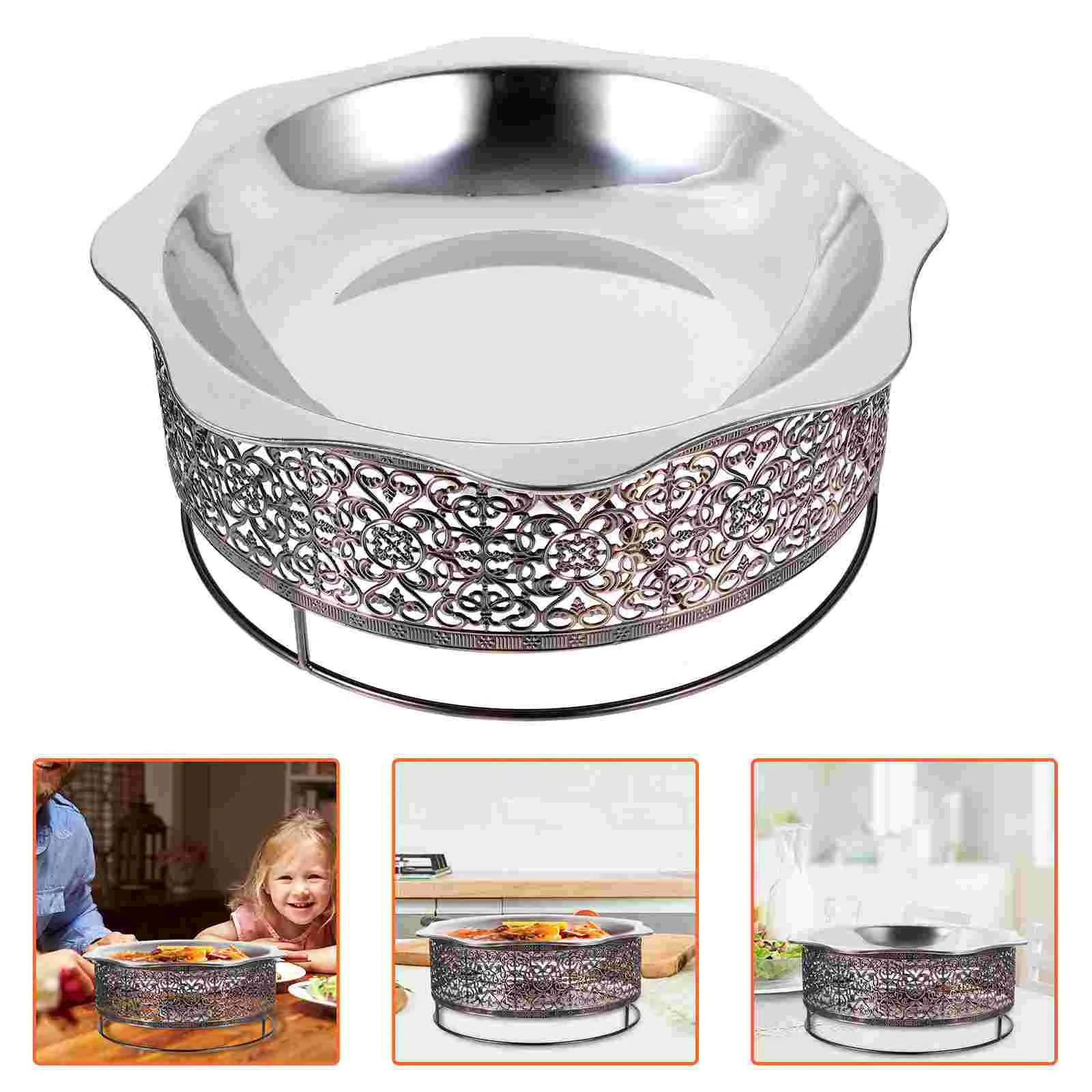 

Alcohol Burning Dry Pot Nonstick Saucepan Household Kitchenware Pots Hot for Restaurant Stainless Steel Metal Pans Non-stick