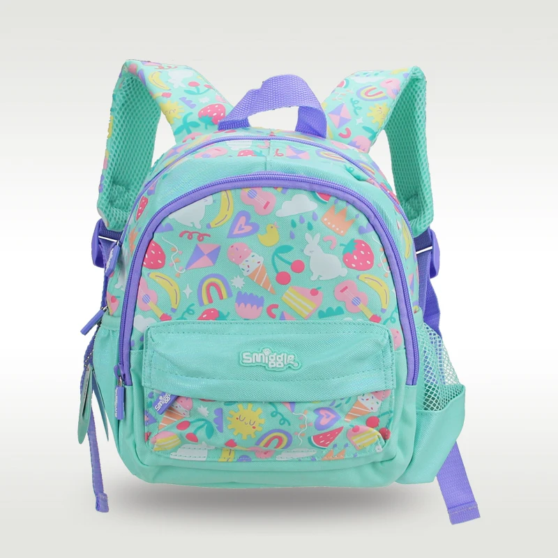 

Australian original Smiggle hot-selling schoolbag cute blue rainbow schoolbag kindergarten backpack 11 inches