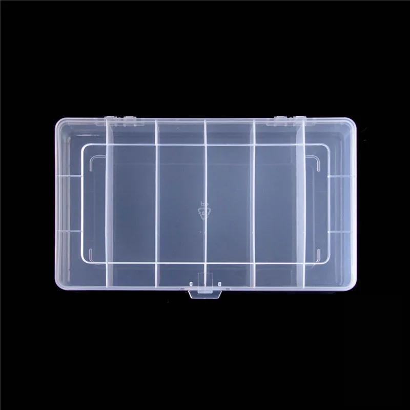6 Grid Rectangular Storage Box PP Plastic Transparent Box Lure Fishing Gear Storage Containers Pearl Jewelry Hardware Tools 3