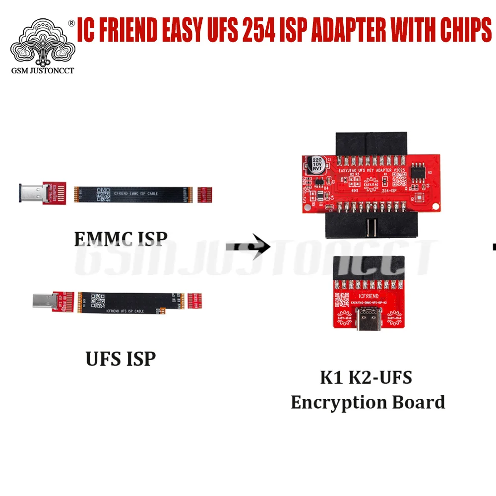 2025 최신형 오리지널 MIPITESTER / EASY UFS BGA 254 ISP 어댑터 칩/휴대폰 수리 도구