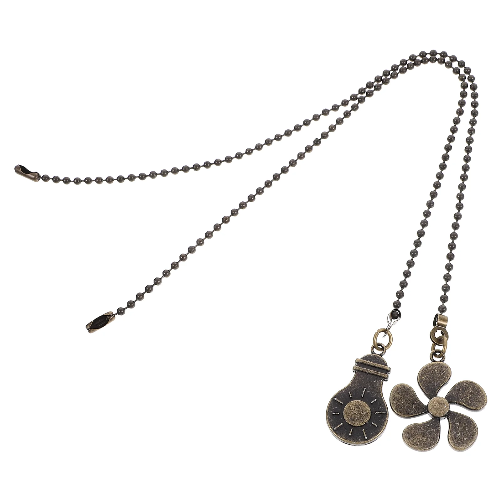 2 Pcs Fan Light Pendant Ceiling Pull Accessories Chain Handle Zinc Alloy Beaded