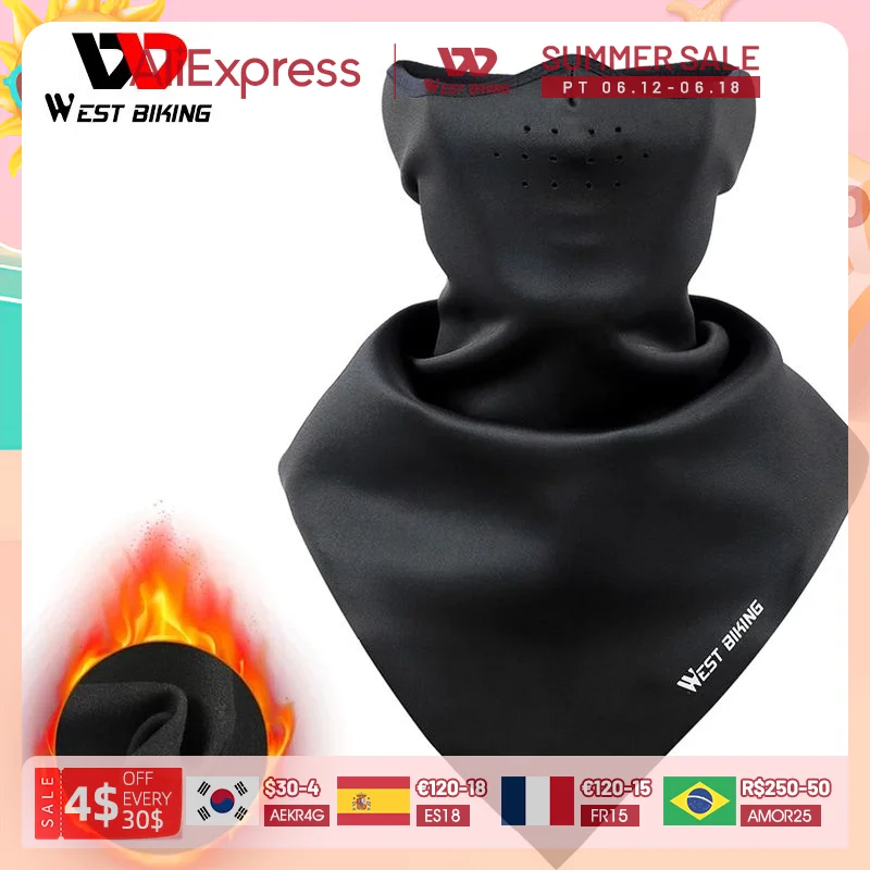 West Biking Bicycle Face Mask Hood Neck Winter Thermal Riding Scarf