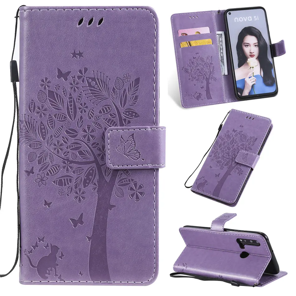 Boy Girl Cute Flip Leather Case For Samsung Galaxy S Plus Ultra A50 A51 0 1 J4 J6 Plus Tree Cat Embossing Stand Cover D06f Flip Cases Aliexpress