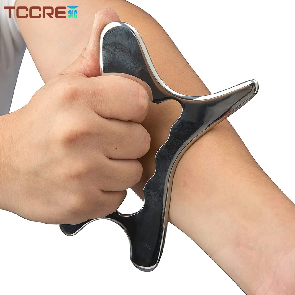 Stainless Steel GuaSha Scraping Massage Tool Soft Tissue Physical Therapy for Back Leg Arm Neck Shoulder Body Acupoints Massager