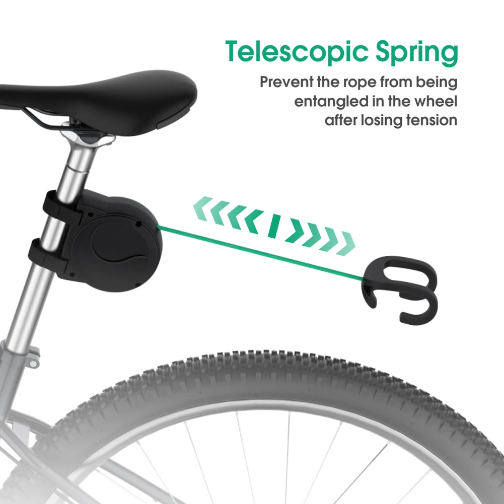 Retractable Bicycle Tow Rope Bicycle Traction Rope Adjustable Bicycle Pull Traction Strap Bike Trailer Rope for Outdoor Cycling