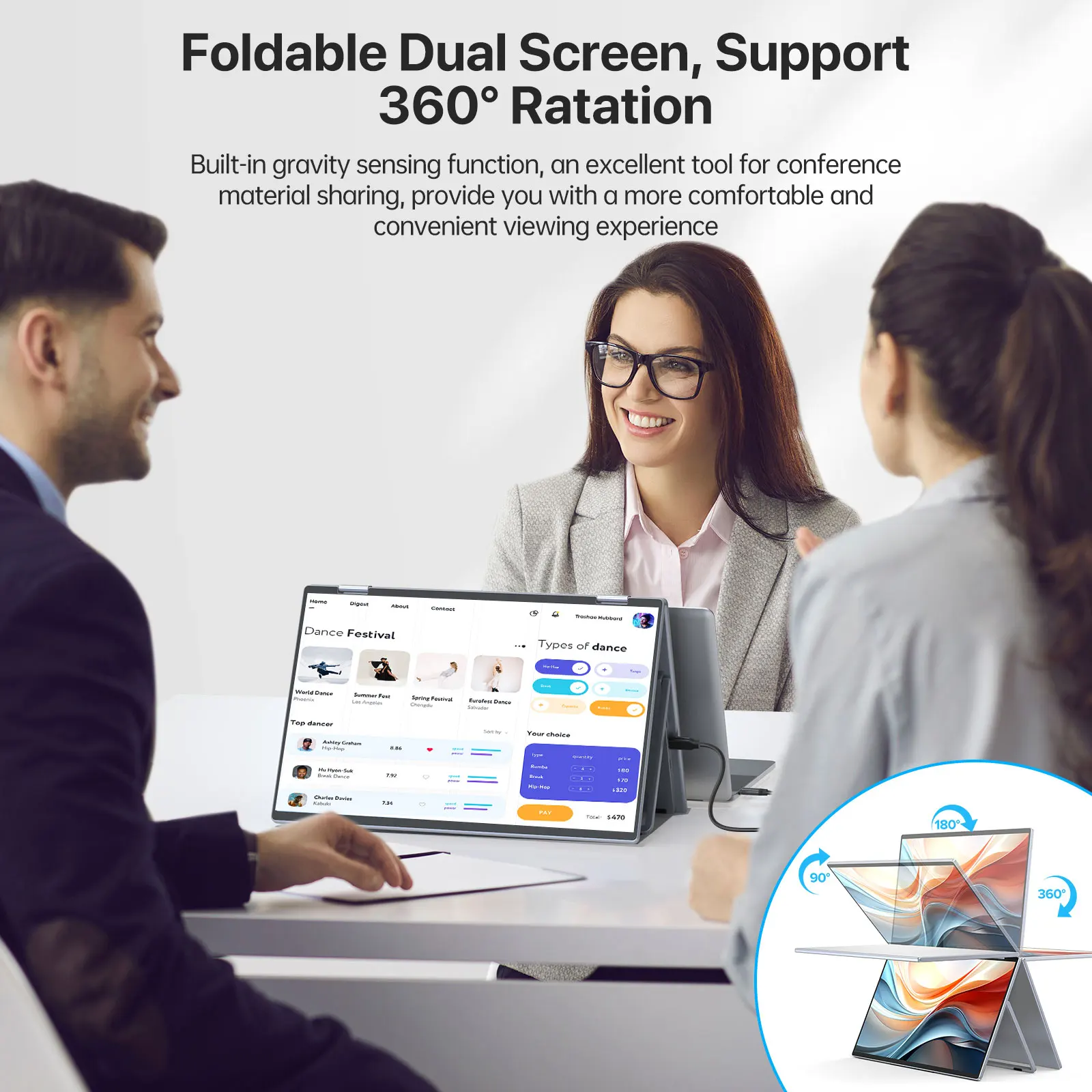 EVICIV  ޴  15.6ġ  ũ ̽  ÷ 1080P 100% sRGB USB-C HDMI Ʈ (űĵ Ŀ ) Ʈ PC Mac Windows V