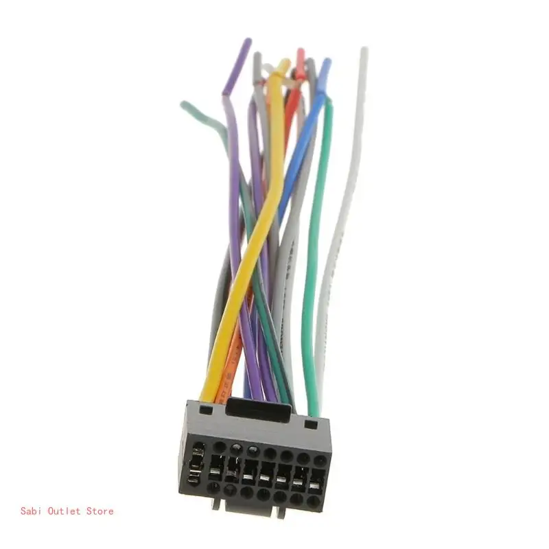 Car Aftermarket Radio Wiring Harnesses 16Pin Car Stereo Wire Harnesses Adapter for Most Model