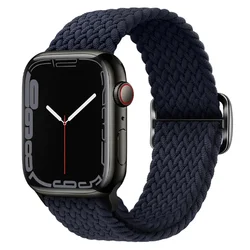 Braided Loop Elastic Watch Strap - Vibrant and Durable Design - 42 44 45 49 S10 - 46mm (Charcoal)