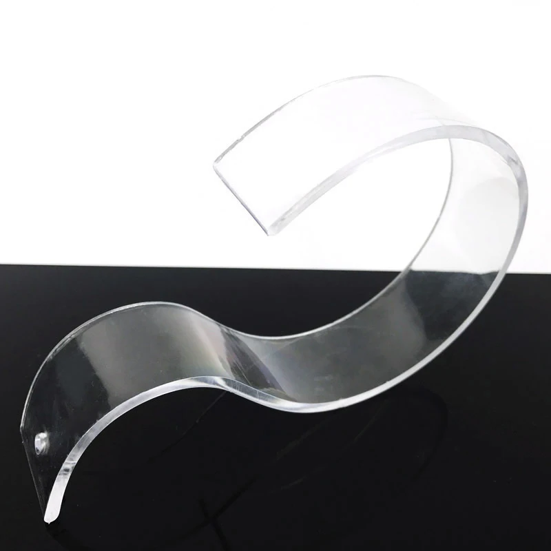 Fashion Boutiques display props Belt display racks Acrylic girdle Display Stand holder desktop Leather belt/waistband stand 4