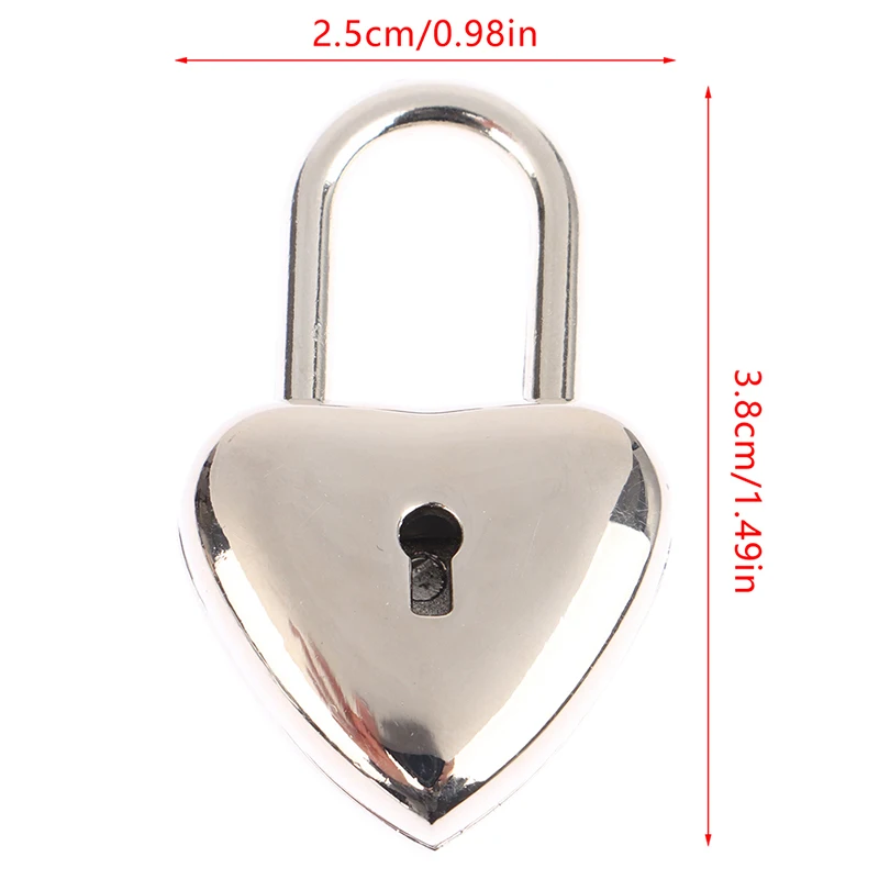 1Set Alloy Heart Shape Padlock Mini Luggage Hardware Locks Key Lock Travel Wedding Jewelry Box Diary Book Suitcase mini padlock travel padlock luggage padlock love heart lock
