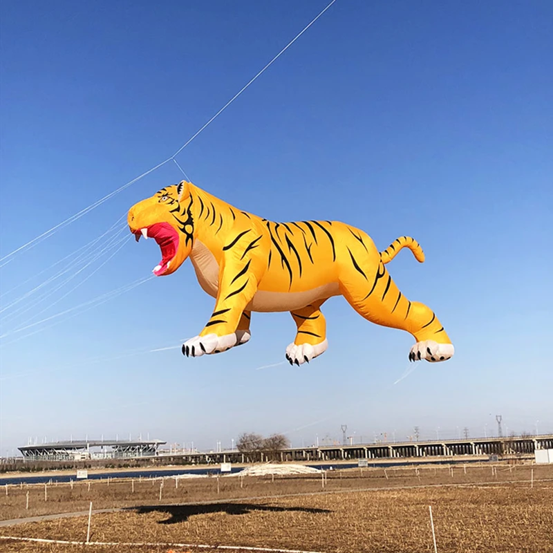 free shipping 7m tiger kite pendant ripstop nylon fabric soft kite for adults kites and streaks trilobites kite wind sock barril