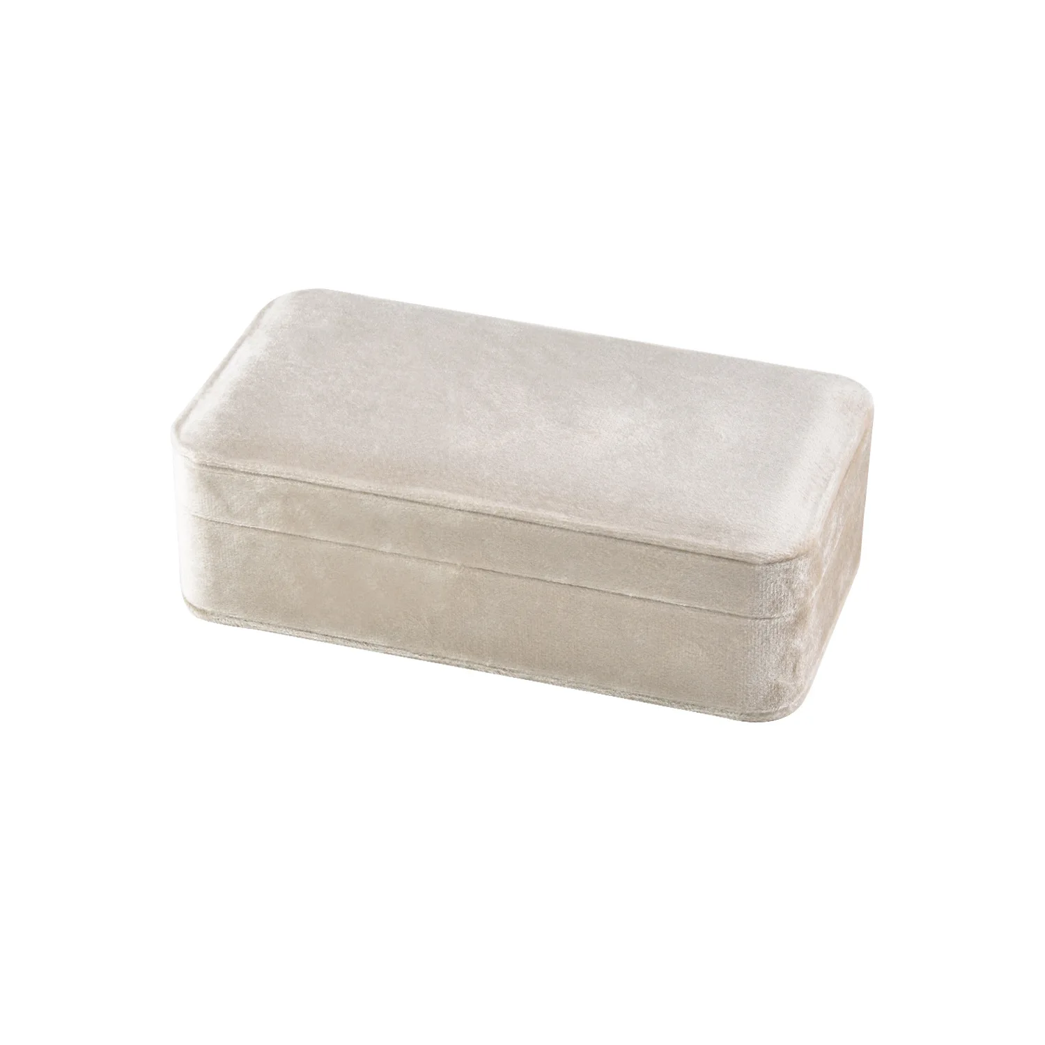 Velvet Travel Container Portable Velvet Jewelry Clamshell Ring Studs Storage Box Bracelet Earrings Jewelry Box
